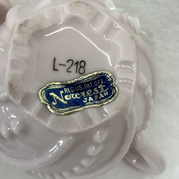Norcrest Creamer and Sugar Bowl Set Porcelain Pink Lavender Roses Vintage - Picture 5 of 12